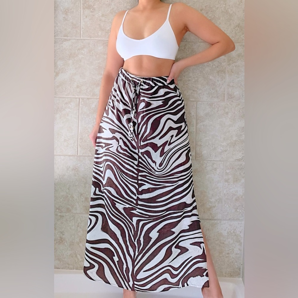 Michael Kors animal print maxi skirt